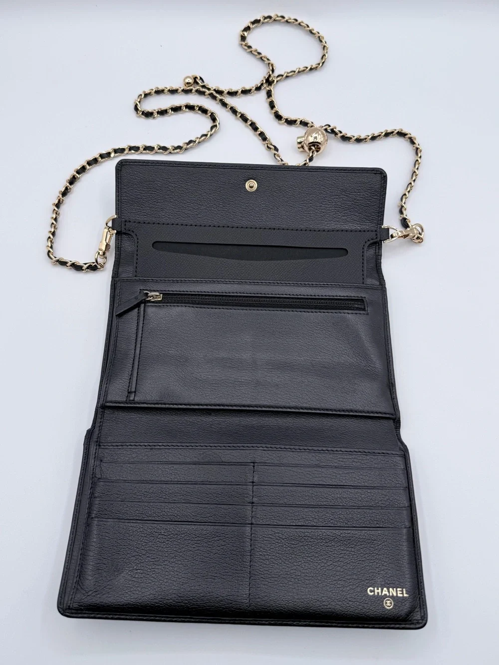 CHANEL Camellia Lambskin Long Wallet. W/ COA-PRISTINE CONDITION!